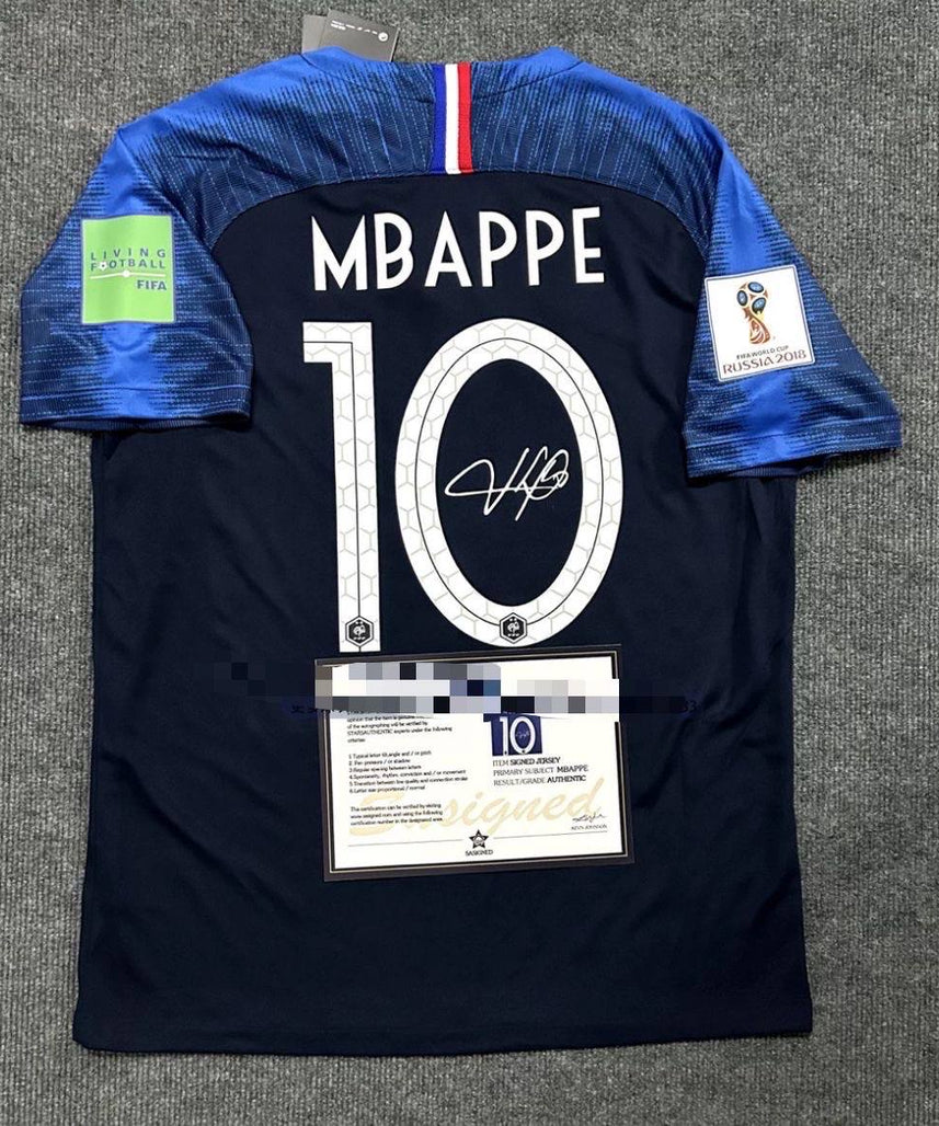 Koszulka Francja "Mbappe" z Autografem