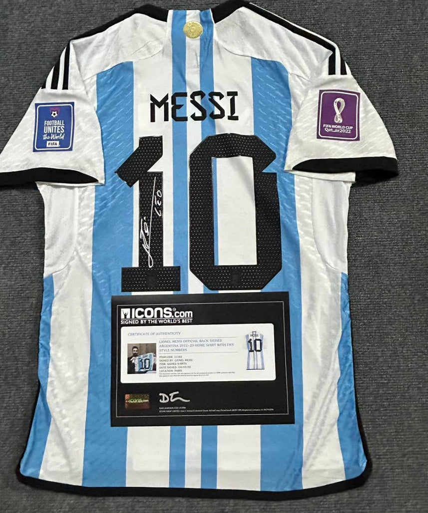 Argentinien "Messi" Signiertes Trikot