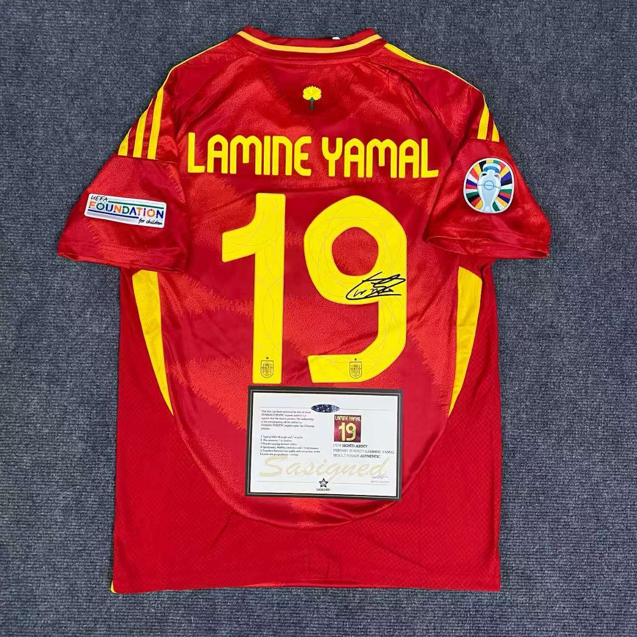 Spain "Lamine Yamal" Signed Shirt